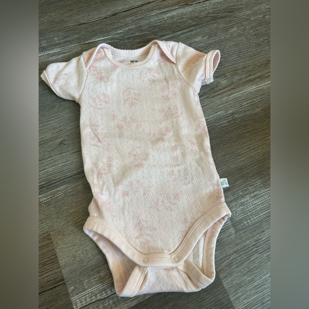 Just Born Light Pink Floral Onesie